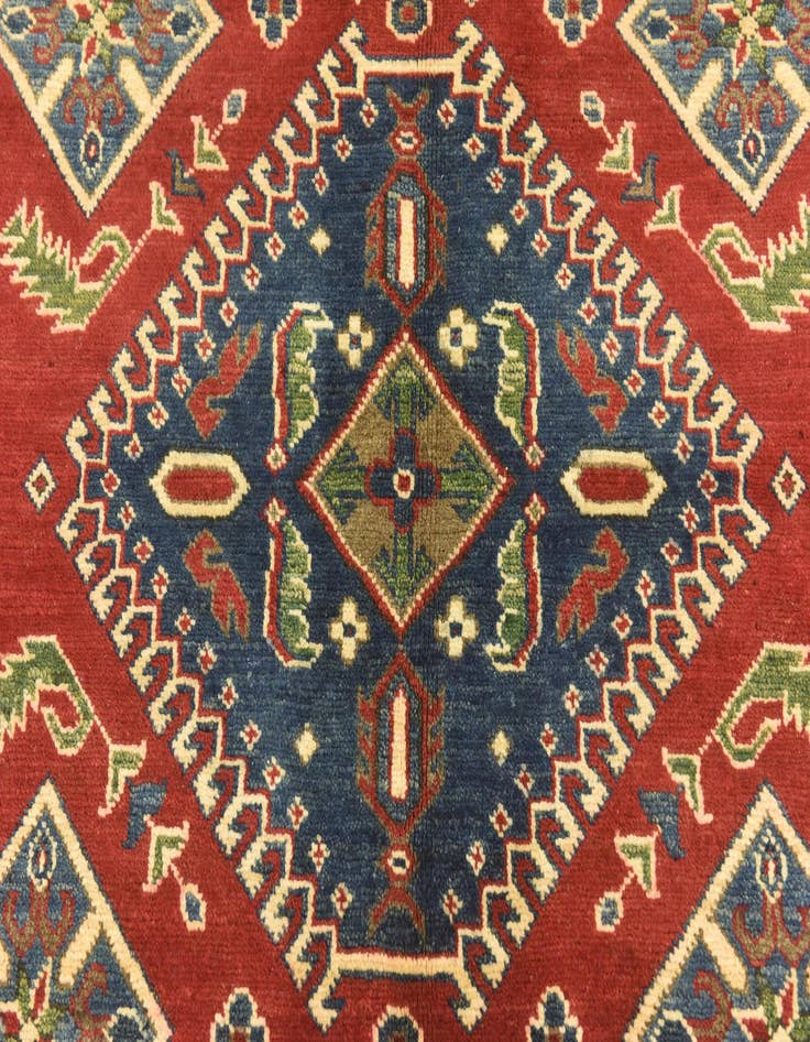 Detail image of  5' 4 x 7' 2  Hand Knotted Kazak Rug