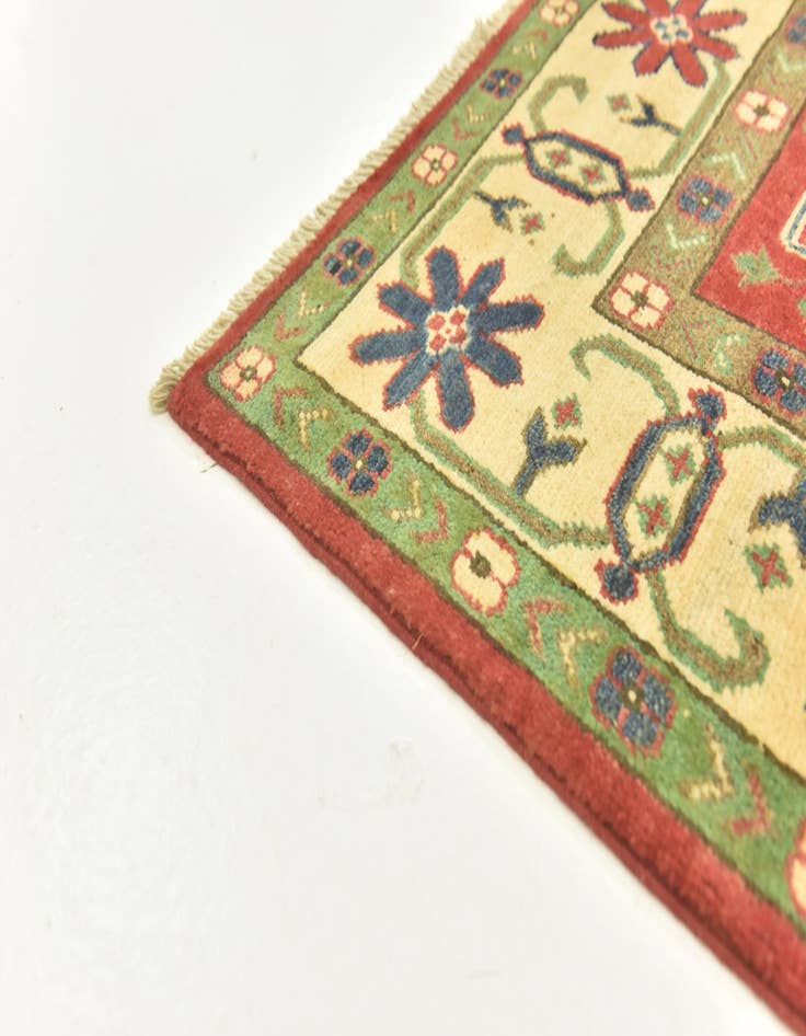 Detail image of  4' 3 x 6'  Hand Knotted Kazak Rug