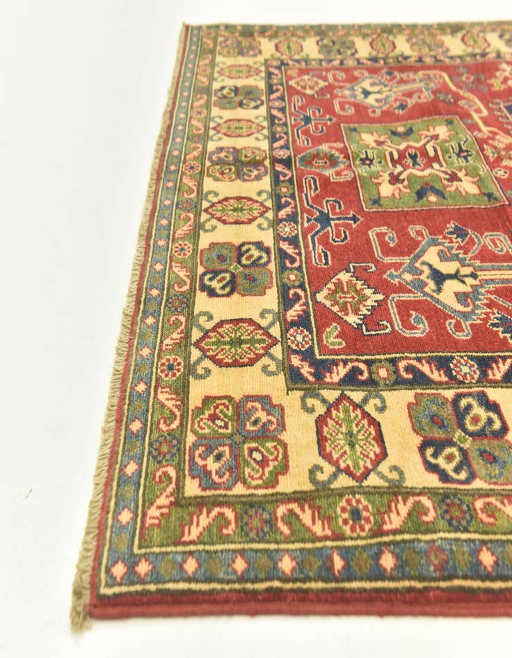 Detail image of  5' x 6' 7  Hand Knotted Kazak Rug