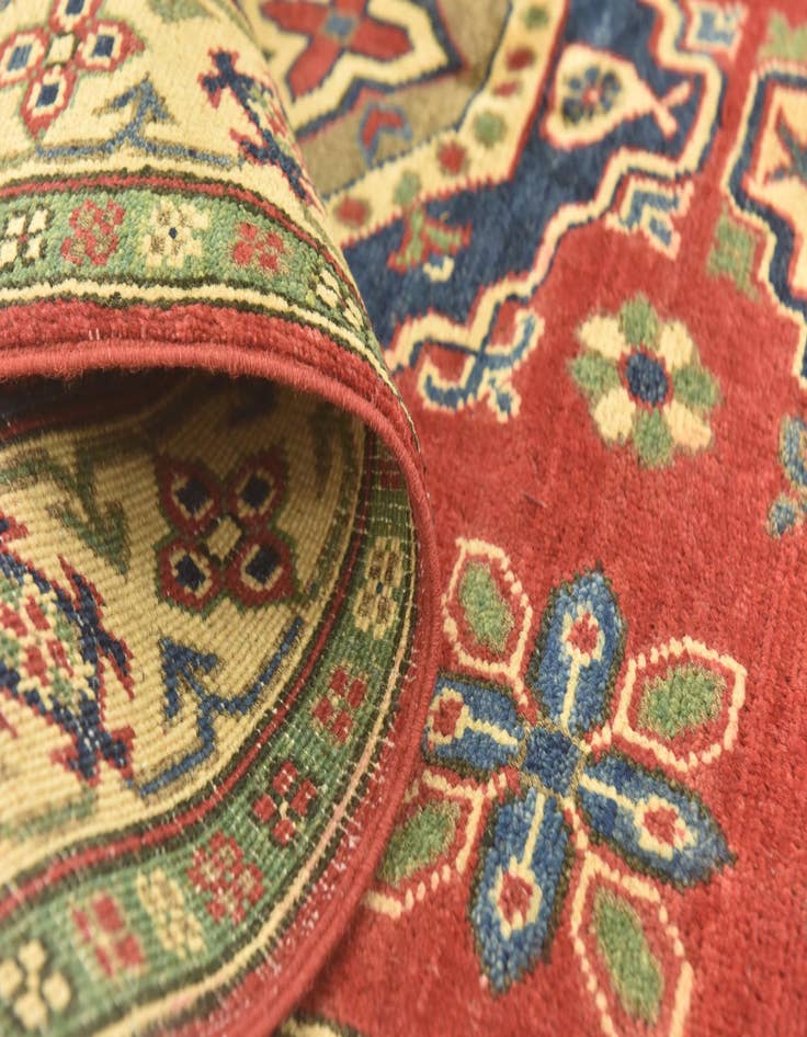 Detail image of  4' 1 x 6'  Hand Knotted Kazak Rug