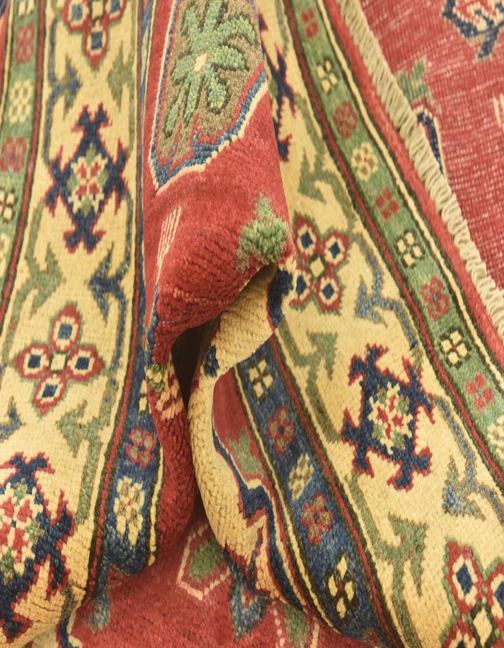 Detail image of  4' 1 x 6'  Hand Knotted Kazak Rug