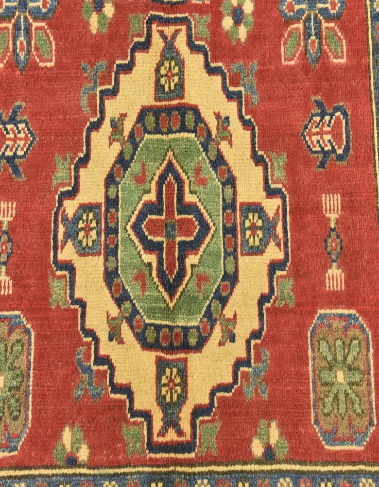 Detail image of  4' 1 x 6'  Hand Knotted Kazak Rug