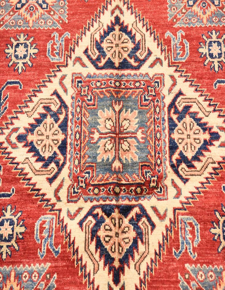Detail image of  4' 11 x 6' 7  Hand Knotted Kazak Oriental Rug