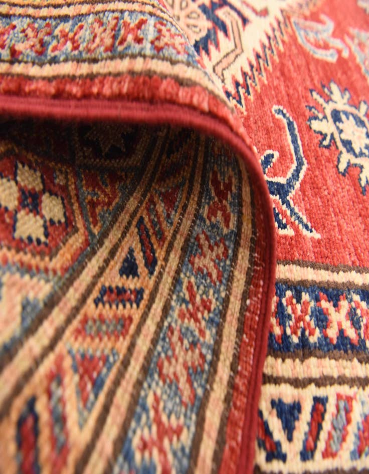 Detail image of  4' 11 x 6' 7  Hand Knotted Kazak Oriental Rug