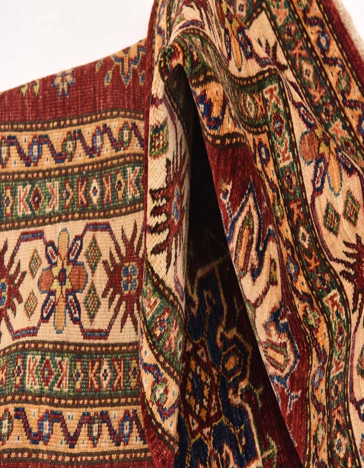 Detail image of  4' 11 x 6' 11  Hand Knotted Kazak Oriental Rug