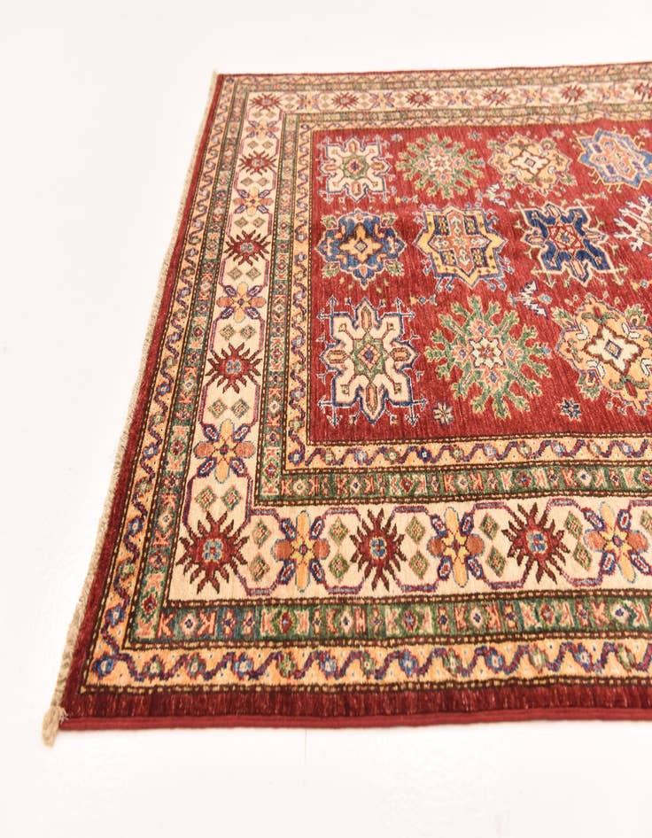 Detail image of  4' 11 x 6' 11  Hand Knotted Kazak Oriental Rug