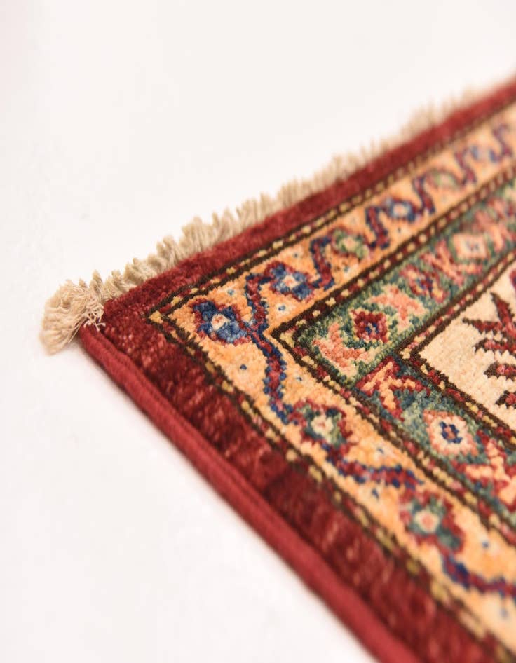 Detail image of  4' 11 x 6' 11  Hand Knotted Kazak Oriental Rug