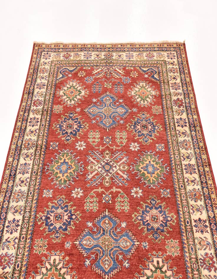 Detail image of  4' 10 x 6' 8  Hand Knotted Kazak Oriental Rug