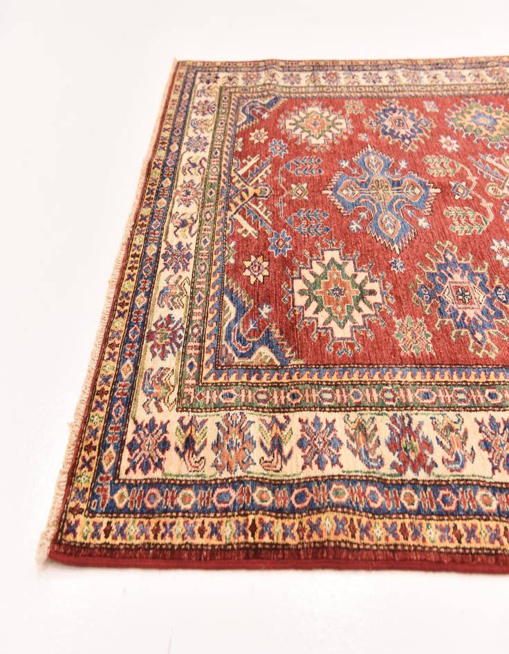 Detail image of  4' 10 x 6' 8  Hand Knotted Kazak Oriental Rug