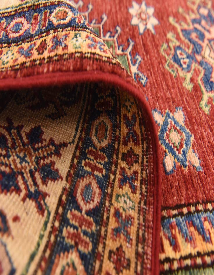 Detail image of  4' 10 x 6' 8  Hand Knotted Kazak Oriental Rug