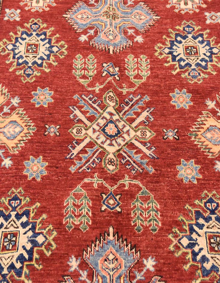 Detail image of  5' x 6' 6  Hand Knotted Kazak Oriental Rug