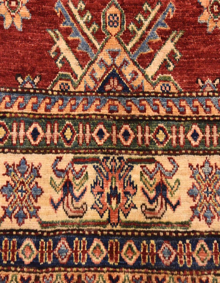 Detail image of  5' x 6' 6  Hand Knotted Kazak Oriental Rug