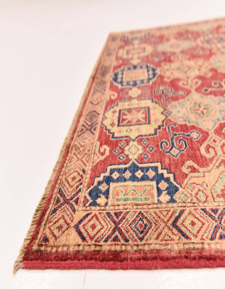 Detail image of  4' 10 x 6' 8  Hand Knotted Kazak Oriental Rug