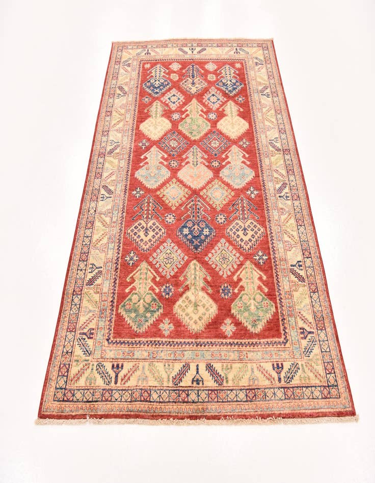 Detail image of  4' 10 x 6' 7  Hand Knotted Kazak Oriental Rug