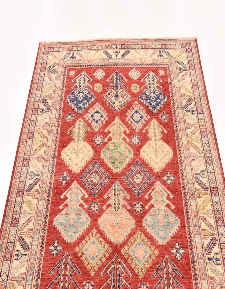 Detail image of  4' 10 x 6' 7  Hand Knotted Kazak Oriental Rug