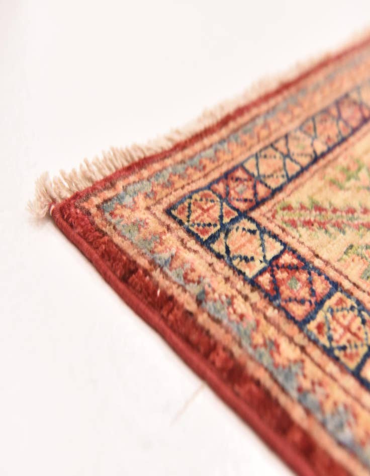 Detail image of  4' 10 x 6' 7  Hand Knotted Kazak Oriental Rug