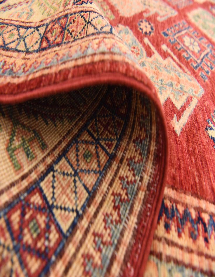 Detail image of  4' 10 x 6' 7  Hand Knotted Kazak Oriental Rug