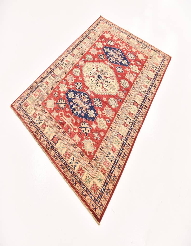 Detail image of  4' 11 x 6' 8  Hand Knotted Kazak Oriental Rug