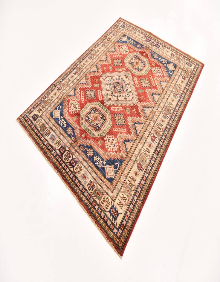 Detail image of  5' 1 x 6' 11  Hand Knotted Kazak Oriental Rug