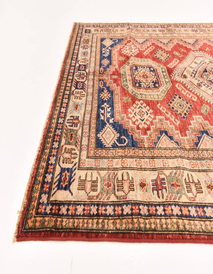 Detail image of  5' 1 x 6' 11  Hand Knotted Kazak Oriental Rug