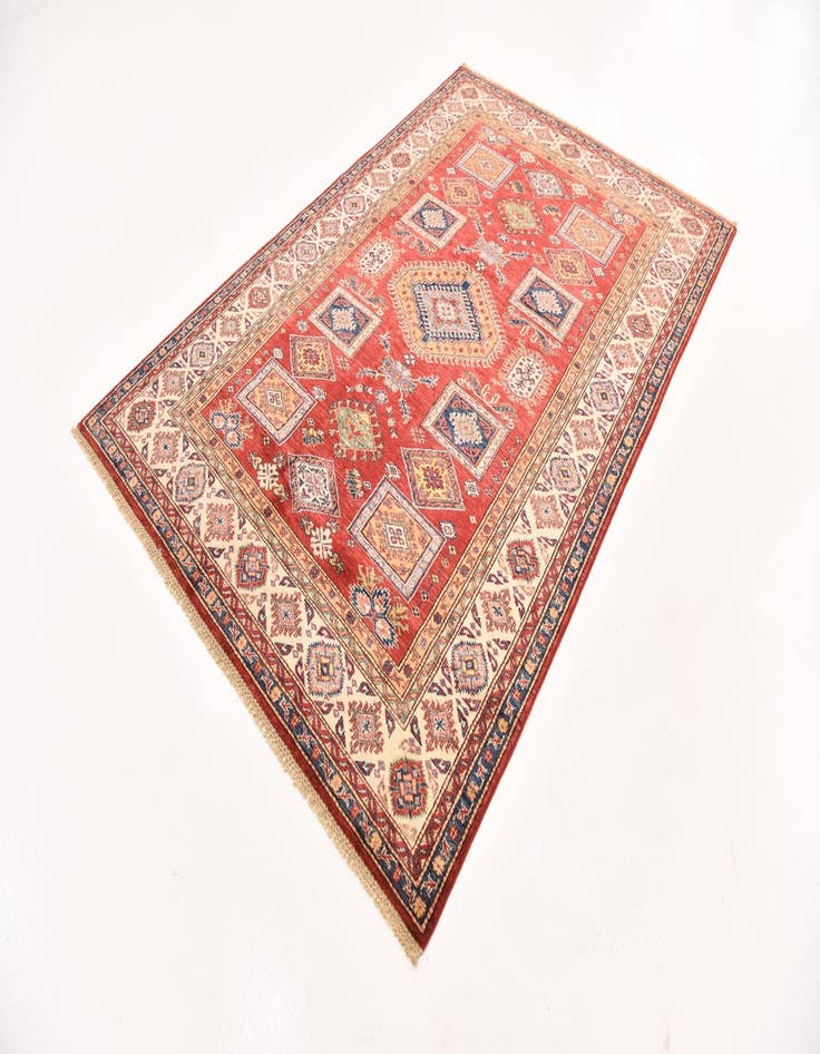 Detail image of 5' 7 x 8' 4 Hand Knotted Kazak Oriental Rug