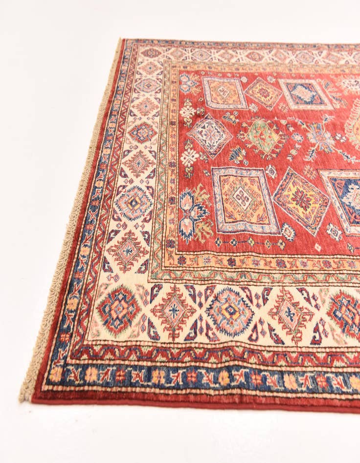 Detail image of 5' 7 x 8' 4 Hand Knotted Kazak Oriental Rug