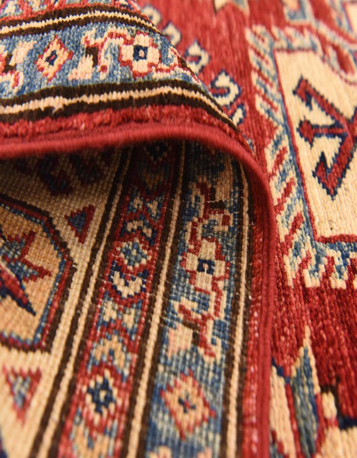 Detail image of  4' 11 x 6' 6  Hand Knotted Kazak Oriental Rug