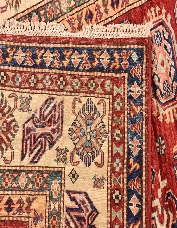 Detail image of  5' 7 x 8' 2  Hand Knotted Kazak Oriental Rug