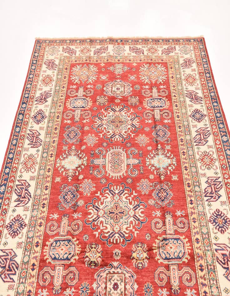 Detail image of  5' 7 x 8' 2  Hand Knotted Kazak Oriental Rug