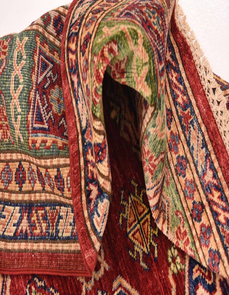 Detail image of  5' 6 x 8'  Hand Knotted Kazak Oriental Rug