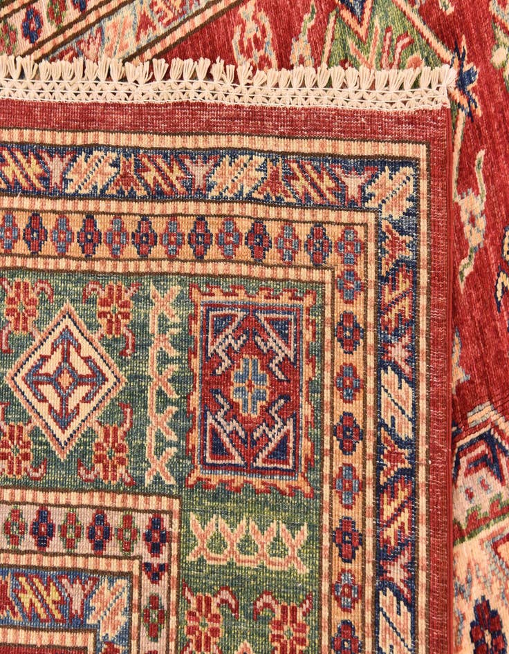 Detail image of  5' 6 x 8'  Hand Knotted Kazak Oriental Rug