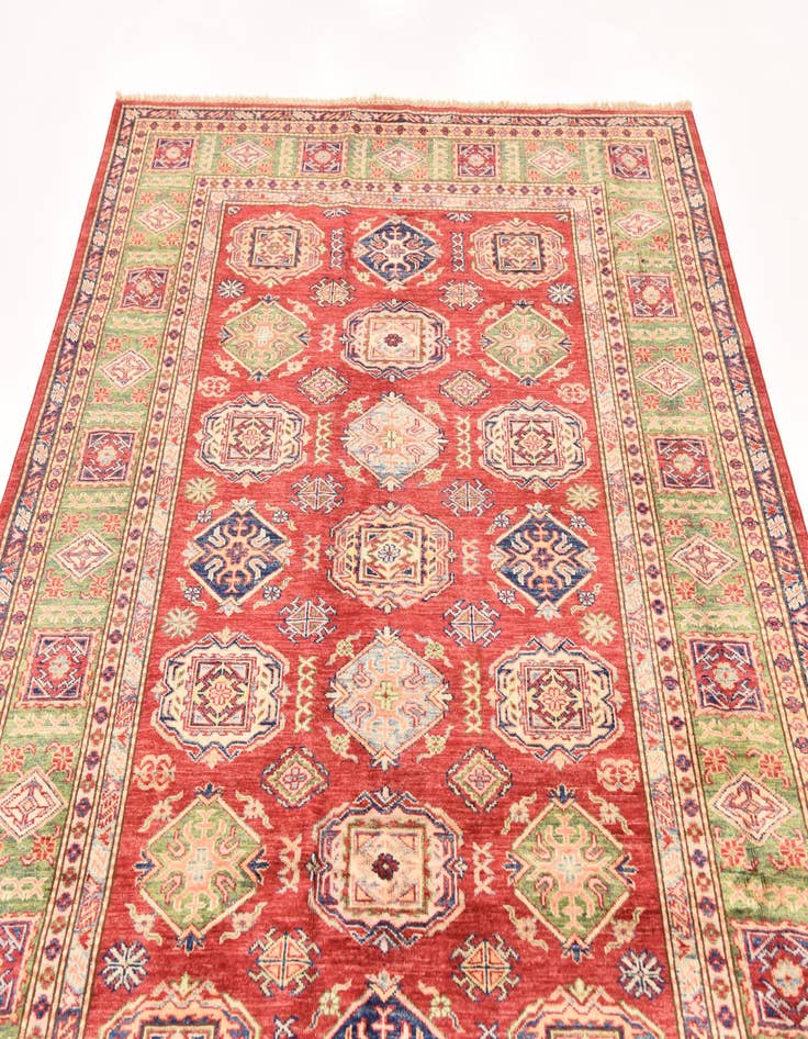 Detail image of  5' 6 x 8'  Hand Knotted Kazak Oriental Rug