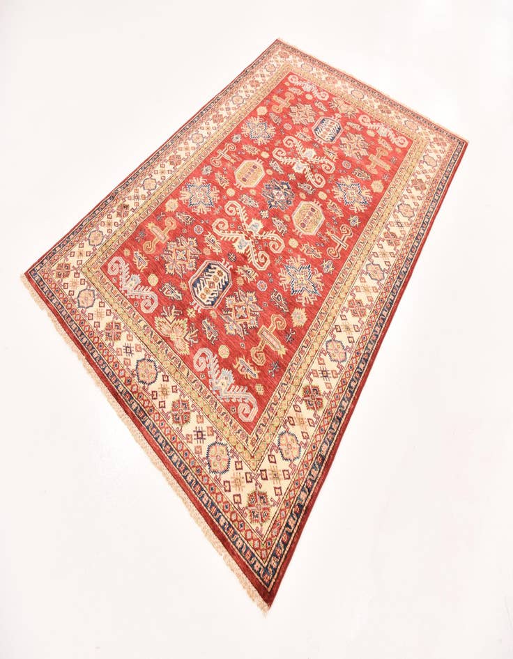 Detail image of  5' 7 x 7' 11  Hand Knotted Kazak Oriental Rug