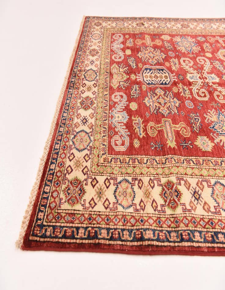 Detail image of  5' 7 x 7' 11  Hand Knotted Kazak Oriental Rug