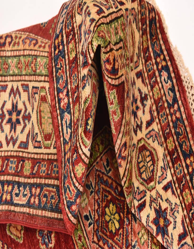 Detail image of  5' 7 x 8'  Hand Knotted Kazak Oriental Rug