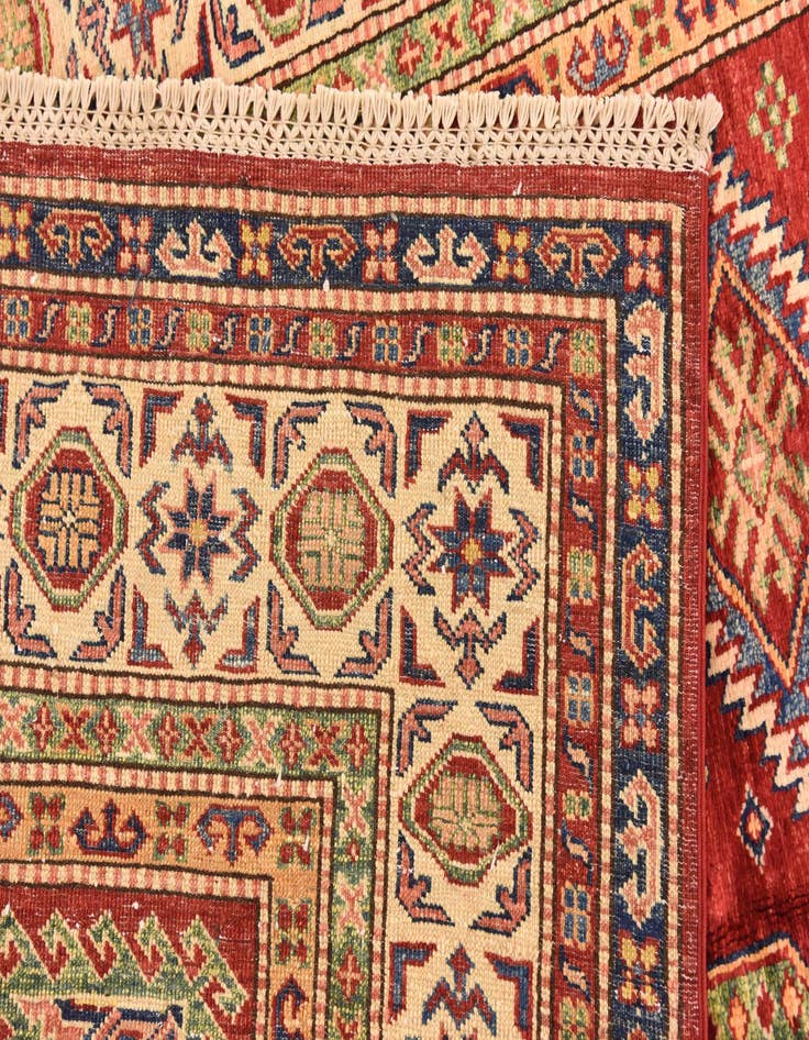 Detail image of  5' 7 x 8'  Hand Knotted Kazak Oriental Rug