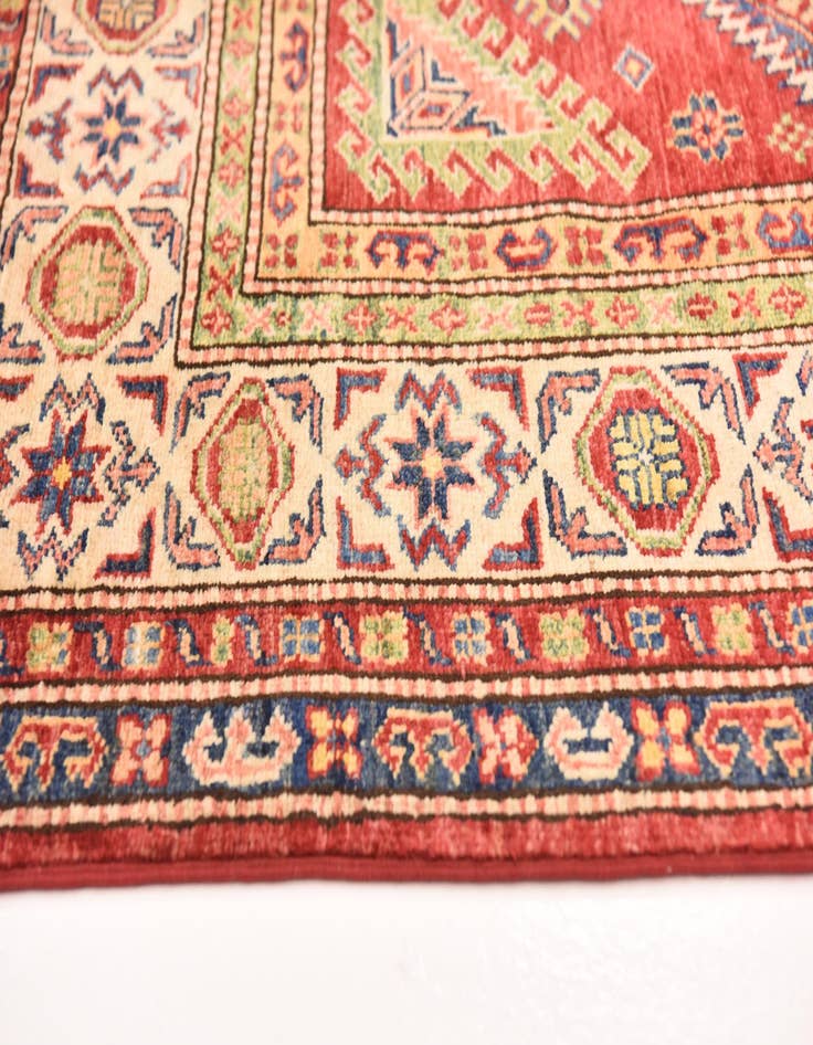 Detail image of  5' 7 x 8'  Hand Knotted Kazak Oriental Rug