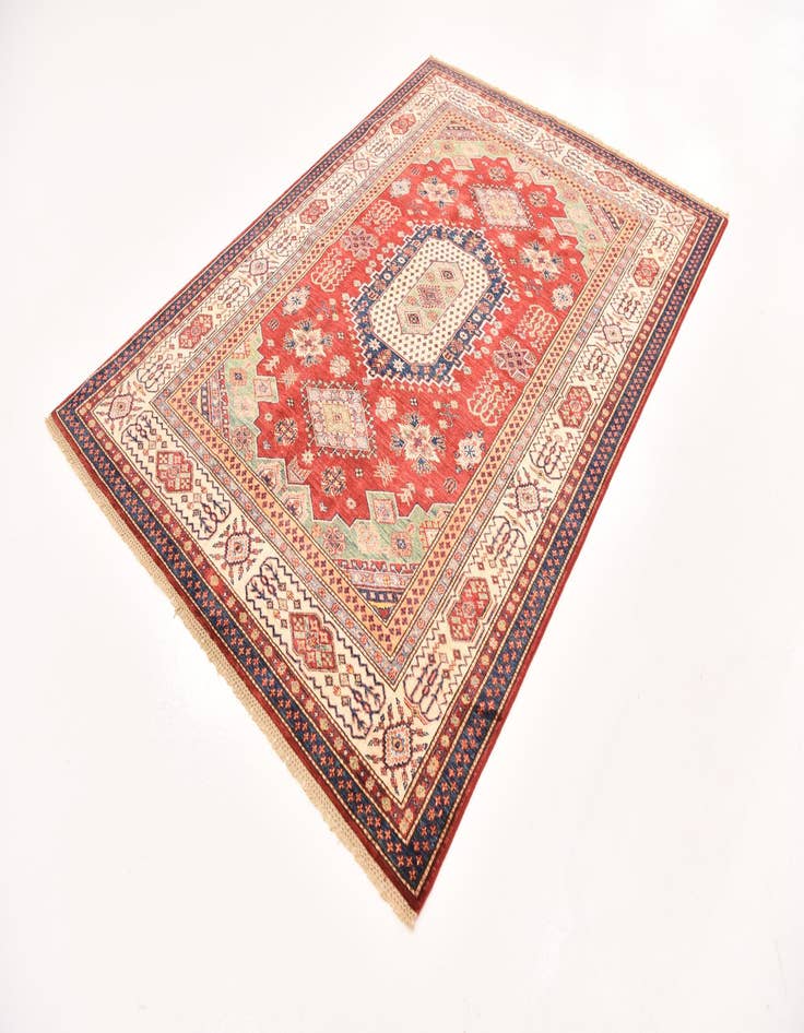 Detail image of  5' 7 x 7' 8  Hand Knotted Kazak Oriental Rug