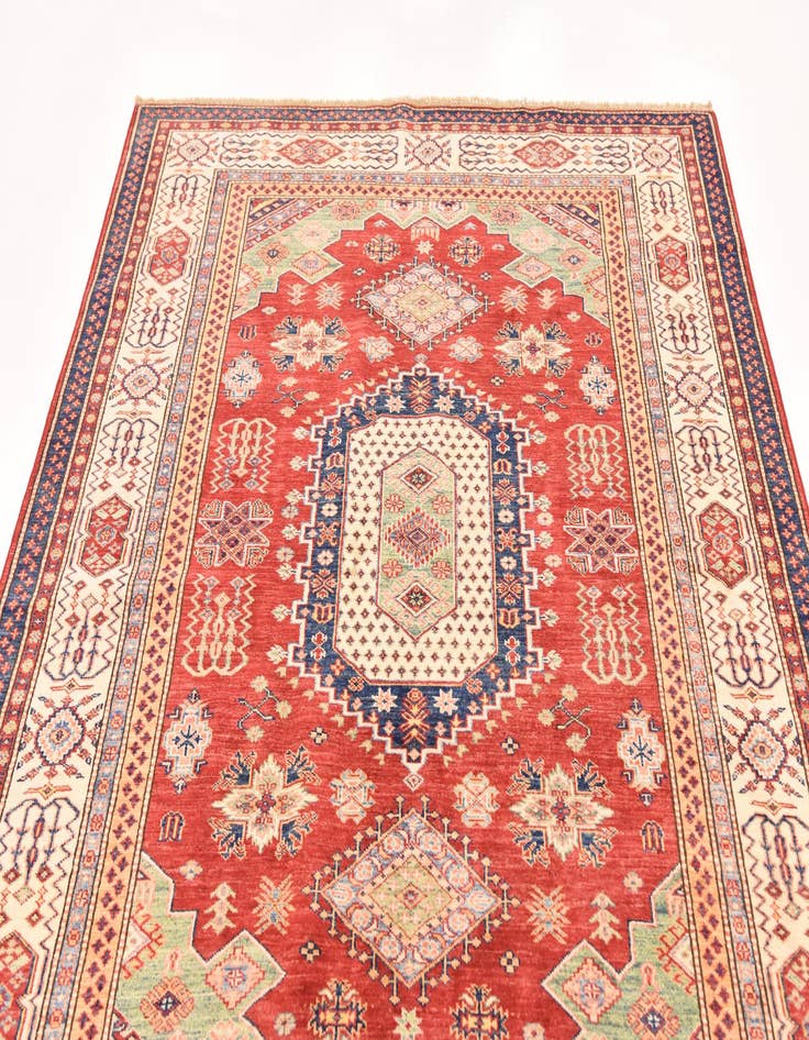 Detail image of  5' 7 x 7' 8  Hand Knotted Kazak Oriental Rug