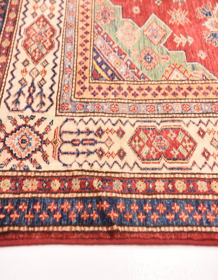 Detail image of  5' 7 x 7' 8  Hand Knotted Kazak Oriental Rug