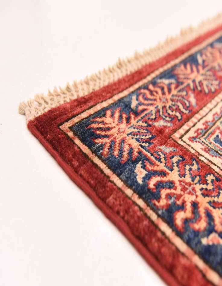 Detail image of  5' 7 x 7' 11  Hand Knotted Kazak Oriental Rug