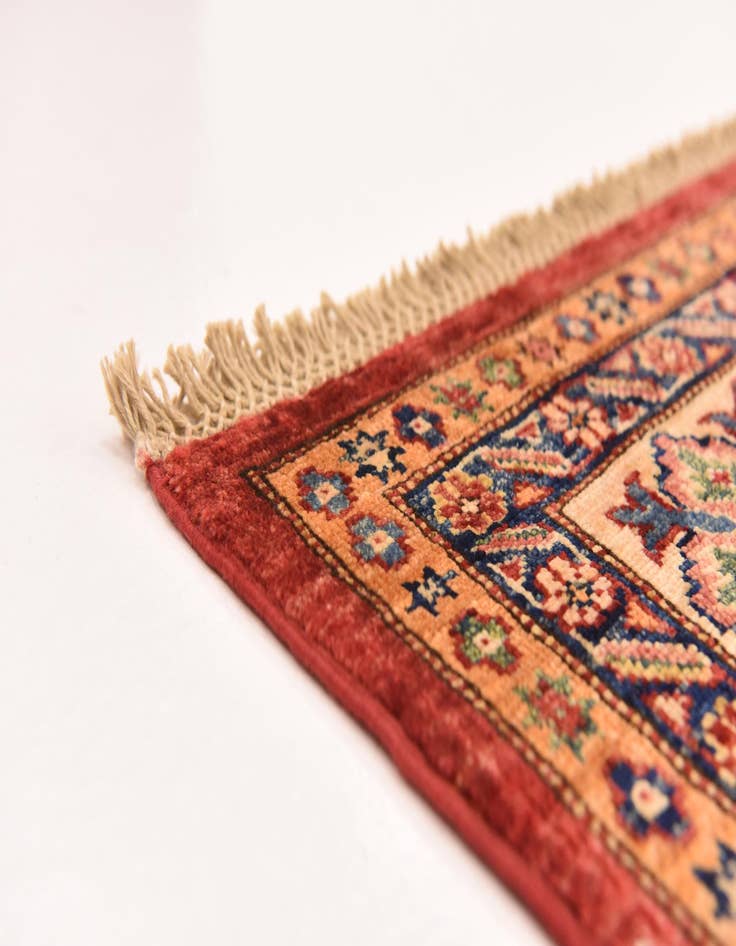 Detail image of  5' 10 x 7' 11  Hand Knotted Kazak Oriental Rug