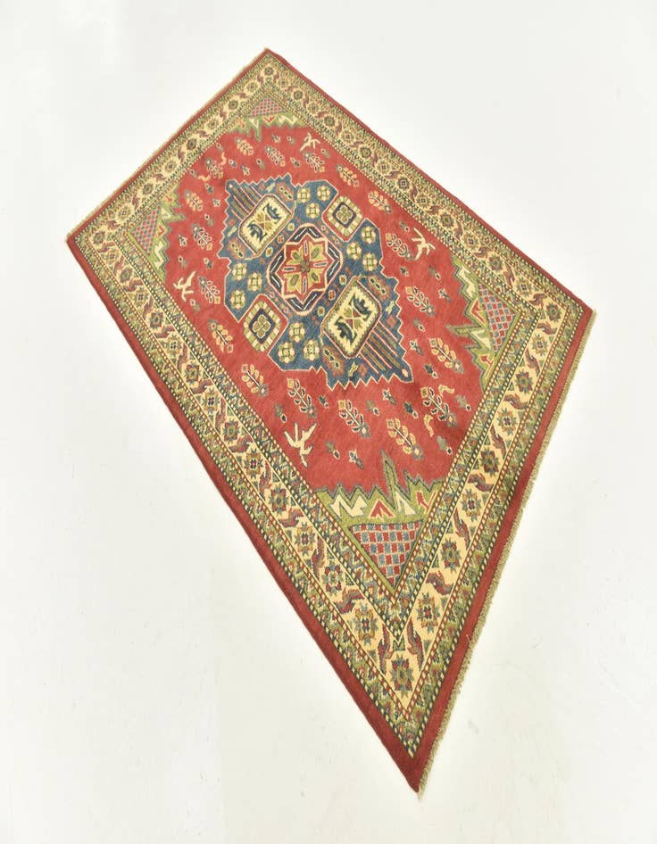 Detail image of  4' 1 x 6' 1  Hand Knotted Kazak Rug