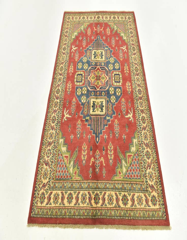 Detail image of  4' 1 x 6' 1  Hand Knotted Kazak Rug