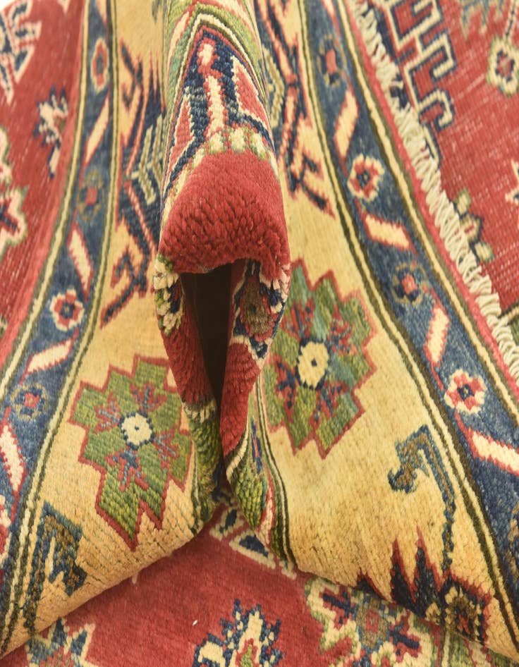 Detail image of  4' x 5' 10  Hand Knotted Kazak Rug