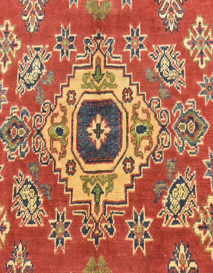 Detail image of  4' x 5' 10  Hand Knotted Kazak Rug