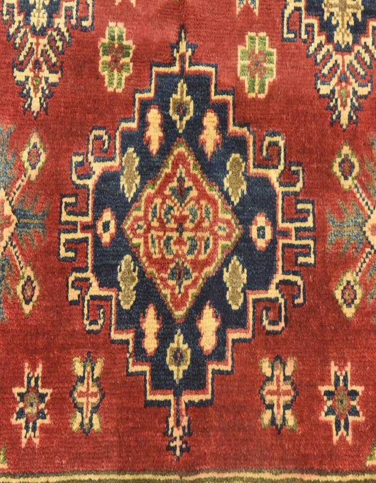 Detail image of  4' x 5' 10  Hand Knotted Kazak Rug