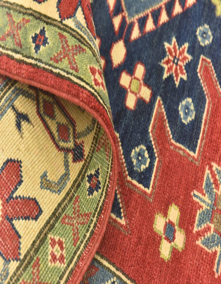 Detail image of  4' x 6' 3  Hand Knotted Kazak Rug