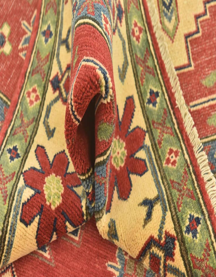 Detail image of  4' x 6' 3  Hand Knotted Kazak Rug