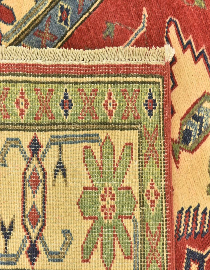 Detail image of  4' x 6' 3  Hand Knotted Kazak Rug